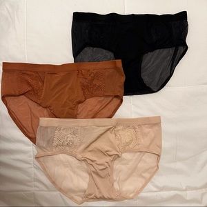 AERIE Paradise Lace Shine Boybrief Underwear Lot-3 pair- Sz M - New without tags